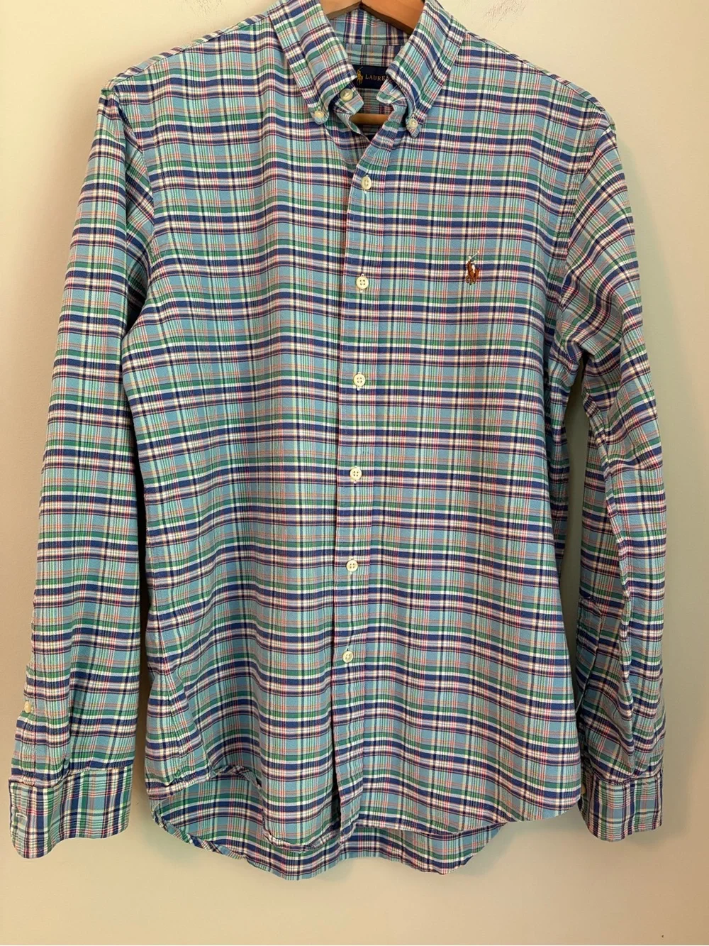 Polo Ralph Lauren‎ Plaid Button Down Shirt Size Medium Long Sleeve Preppy Pony